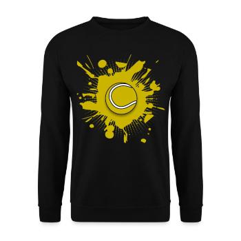 Tennisball Tennisspiel Tennisspieler Tennis - Unisex Pullover - Schwarz - Vorne - Alina (178cm) & Michal (187cm)