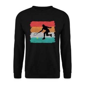 Tennisspieler - Unisex Pullover - Schwarz - Vorne - Alina (178cm) & Michal (187cm)