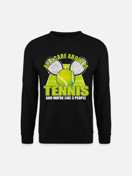 Tennisplatz Tennisball Tennisschläger - Unisex Pullover - Schwarz