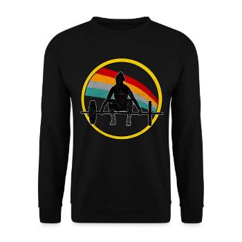 Weight training fitness - Unisex Sweatshirt - black - Front - Alina (178cm) & Michal (187cm)