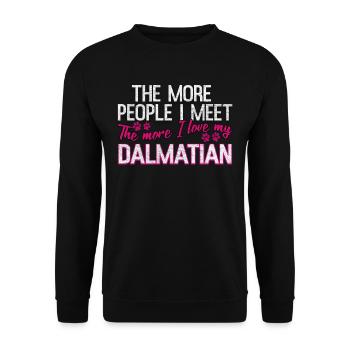 dalmatien - Sweat-shirt Unisexe - noir - Devant - Alina (178cm) & Michal (187cm)