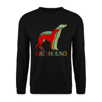 Windhund - Unisex Pullover - Schwarz - Vorne - Alina (178cm) & Michal (187cm)