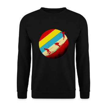 Ski Vacances d'hiver Vacances de ski Skieurs Sports d'hiver - Sweat-shirt Unisexe - noir - Devant - Alina (178cm) & Michal (187cm)