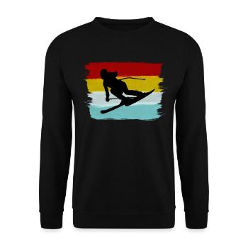 Ski skieur vacances de ski vacances d'hiver sport d'hiver - Sweat-shirt Unisexe - noir - Devant - Alina (178cm) & Michal (187cm)