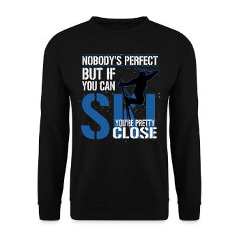 Ski Jumping Skiing Skiing Skiing Wintersport - Unisex Sweatshirt - black - Front - Alina (178cm) & Michal (187cm)