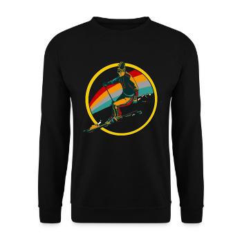 skier - Unisex Sweatshirt - black - Front - Alina (178cm) & Michal (187cm)