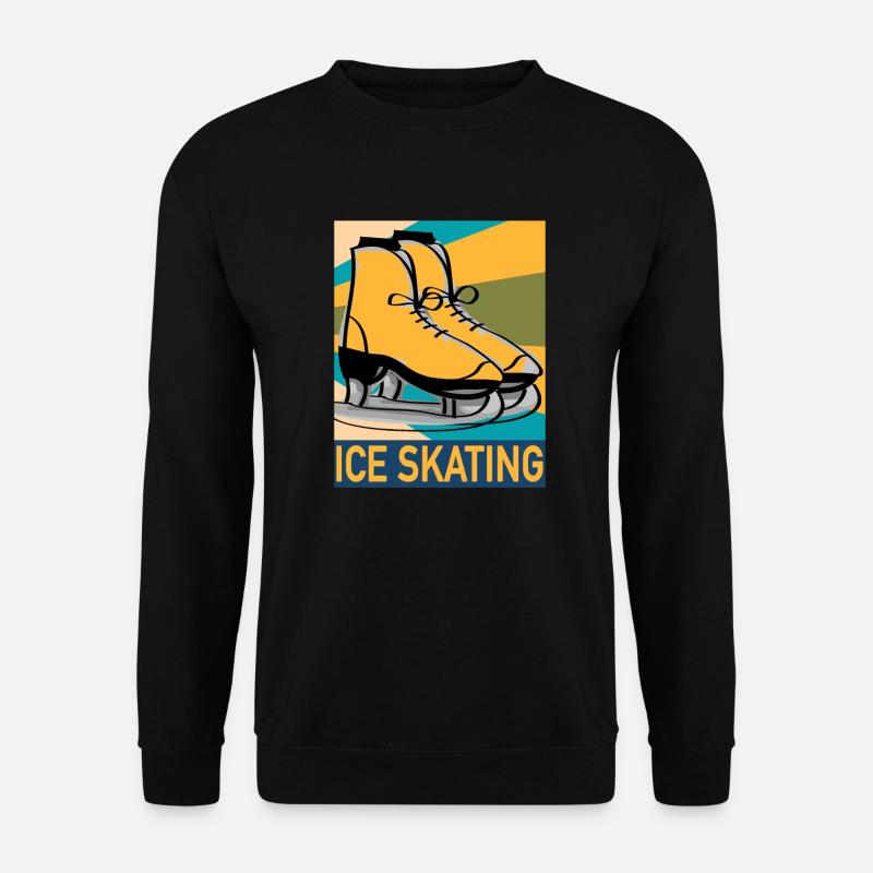 Schlittschuh Eiskunstlauf Wintersport Eislauf - Unisex Pullover - Schwarz