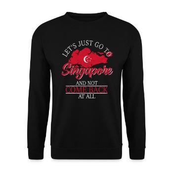 Singapore - Unisex Sweatshirt - black - Front - Alina (178cm) & Michal (187cm)