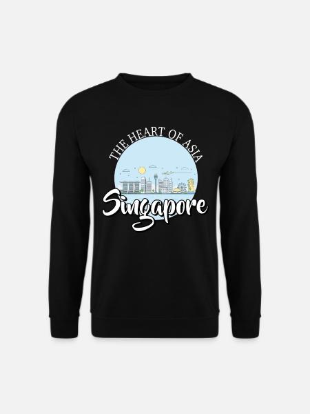 Singapur Nationalitaet Singapore Nation Skyline - Unisex Pullover - Schwarz