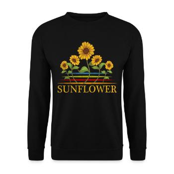 Cadeau d'été soleil sunflower love sun - Sweat-shirt Unisexe - noir - Devant - Alina (178cm) & Michal (187cm)