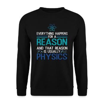 physicist - Unisex Sweatshirt - black - Front - Alina (178cm) & Michal (187cm)