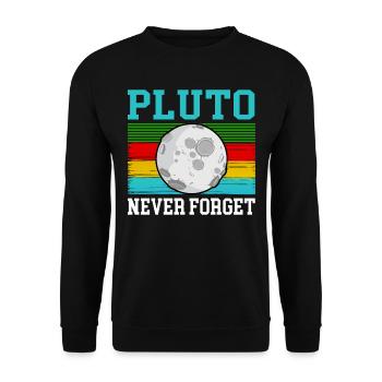 Pluto Planet Universe Galaxy Universe Astronaut - Unisex Sweatshirt - black - Front - Alina (178cm) & Michal (187cm)