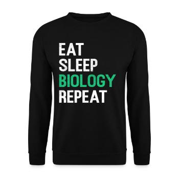 biology - Unisex Sweatshirt - black - Front - Alina (178cm) & Michal (187cm)