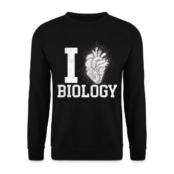 Biologist teacher - Unisex Sweatshirt - black - Front - Alina (178cm) & Michal (187cm)