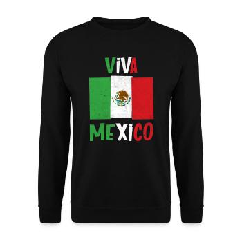 Mexican flag mexican mexico nation country - Unisex Sweatshirt - black - Front - Alina (178cm) & Michal (187cm)