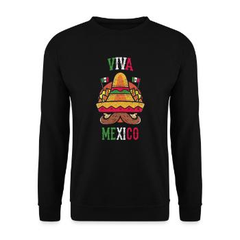Mexico Sombrero Mexican Mexican Country Mexico - Unisex Sweatshirt - black - Front - Alina (178cm) & Michal (187cm)