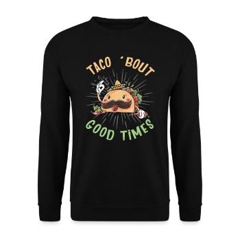 Lustige Bilder Mexiko Taco - Unisex Pullover - Schwarz - Vorne - Alina (178cm) & Michal (187cm)
