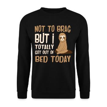 funny animals sloth - Unisex Sweatshirt - black - Front - Alina (178cm) & Michal (187cm)