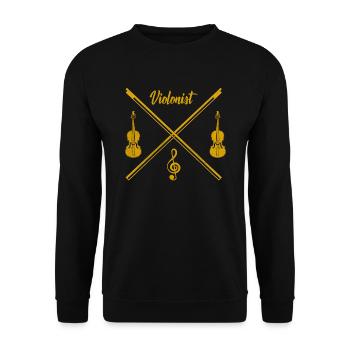 Violin violin - Unisex Sweatshirt - black - Front - Alina (178cm) & Michal (187cm)