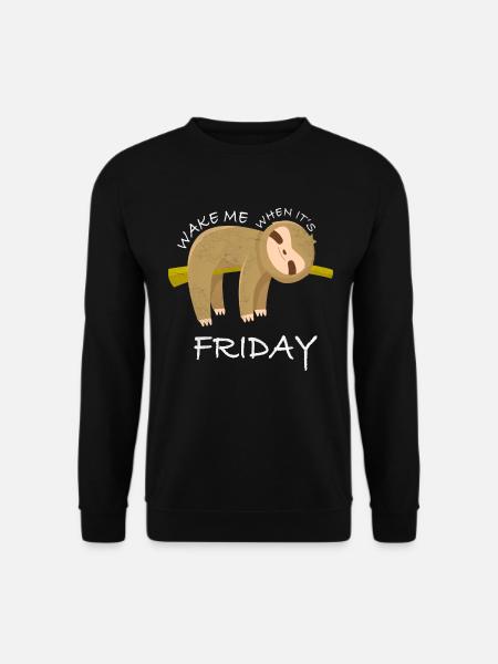 Sloth funny sayings - Unisex Sweatshirt - black