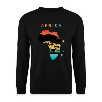 Africa - Unisex Sweatshirt - black - Front - Alina (178cm) & Michal (187cm)