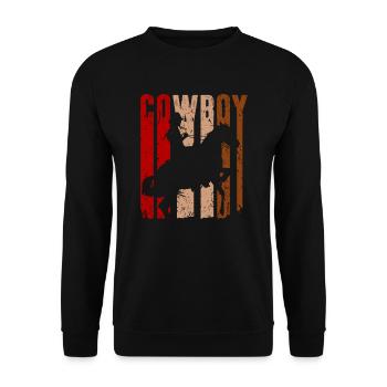cow-boy - Sweat-shirt Unisexe - noir - Devant - Alina (178cm) & Michal (187cm)