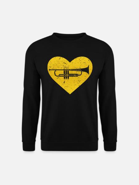 Musiker Musik instrument Trompete Trompeten - Unisex Pullover - Schwarz