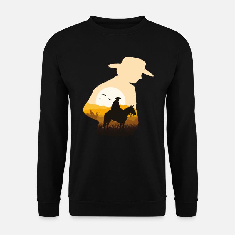 Cowboy - Unisex Pullover - Schwarz