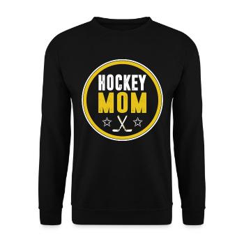 Hockey Mom Hockeyschläger Eishockey Mama Mutter - Unisex Pullover - Schwarz - Vorne - Alina (178cm) & Michal (187cm)