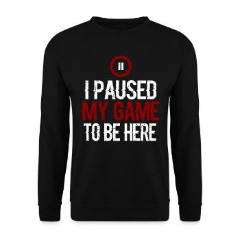 Video Game Console Gaming Gambler Gamer Game - Unisex Sweatshirt - black - Front - Alina (178cm) & Michal (187cm)