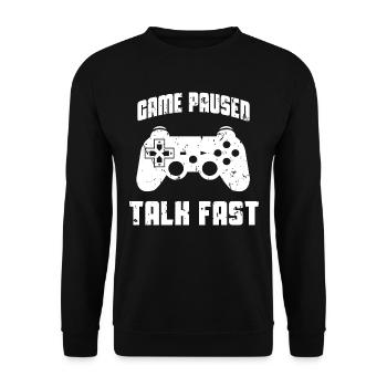Gaming Video Games Gamer - Unisex Sweatshirt - black - Front - Alina (178cm) & Michal (187cm)