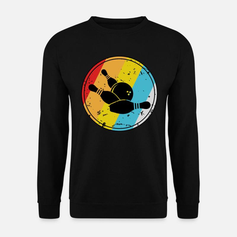 Retro bowling bowling ball - Unisex Sweatshirt - black