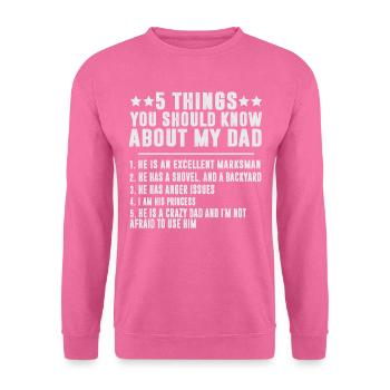 Père et fille - Sweat-shirt Unisexe - rose - Devant