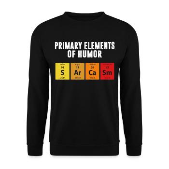 Tableau périodique des chimistes - Sweat-shirt Unisexe - noir - Devant - Alina (178cm) & Michal (187cm)