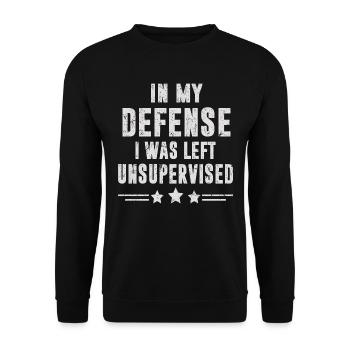 Sarcasmes drôles paroles blagues sarcastique drôle - Sweat-shirt Unisexe - noir - Devant - Alina (178cm) & Michal (187cm)