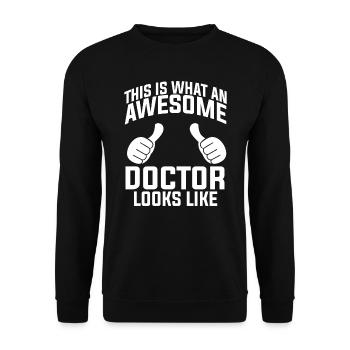 Doctor Doctor Medical Doctor Medical Doctor Doctor - Unisex Sweatshirt - black - Front - Alina (178cm) & Michal (187cm)