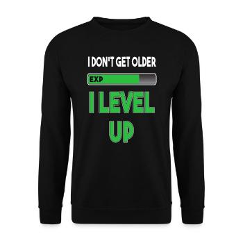 Gamer Gaming Zocker Level up zocken Konsole - Unisex Pullover - Schwarz - Vorne - Alina (178cm) & Michal (187cm)