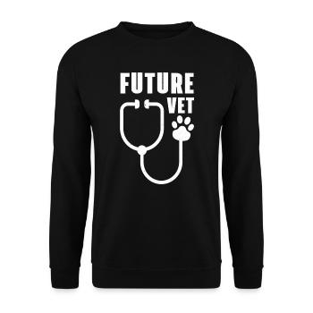 Veterinarian Animal Keeper Animal Lover Medicine Student - Unisex Sweatshirt - black - Front - Alina (178cm) & Michal (187cm)