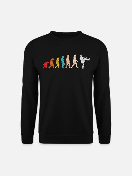 Retro Evolution Gitarrist Gitarre Rock and Roll - Unisex Pullover - Schwarz