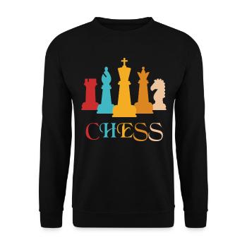 Chess Chess - Unisex Sweatshirt - black - Front - Alina (178cm) & Michal (187cm)