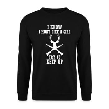 chasseur - Sweat-shirt Unisexe - noir - Devant - Alina (178cm) & Michal (187cm)