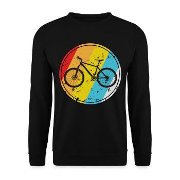 Vélo rétro vélo de montagne vélo - Sweat-shirt Unisexe - noir - Devant - Alina (178cm) & Michal (187cm)