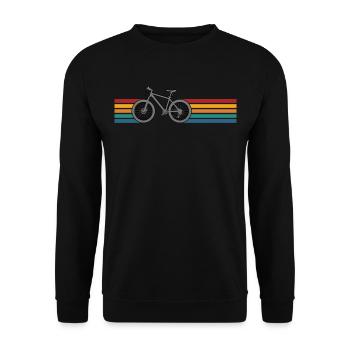 Vélo rétro vélo de montagne vélo - Sweat-shirt Unisexe - noir - Devant - Alina (178cm) & Michal (187cm)