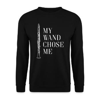 Flûte clarinette instrument à vent musique musicien - Sweat-shirt Unisexe - noir - Devant - Alina (178cm) & Michal (187cm)
