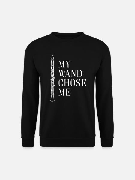 Flöte Klarinette Blasinstrument Musik Musiker - Unisex Pullover - Schwarz