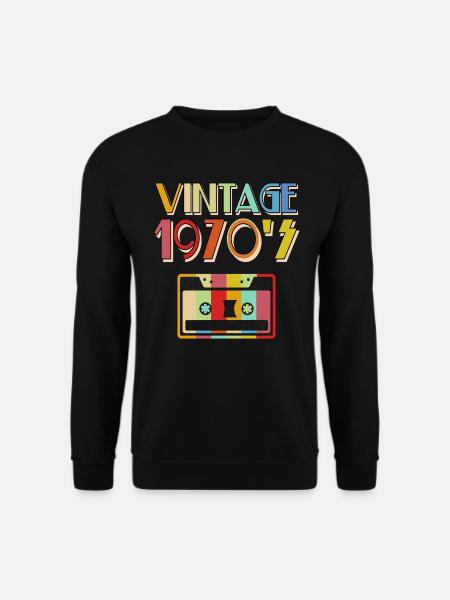 Retro 70er Jahre Vintage Classic Kassette - Unisex Pullover - Schwarz