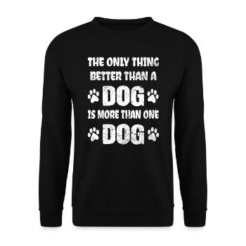 Hunde Sprüche - Unisex Pullover - Schwarz - Vorne - Alina (178cm) & Michal (187cm)