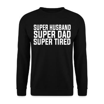Great dad - Unisex Sweatshirt - black - Front - Alina (178cm) & Michal (187cm)