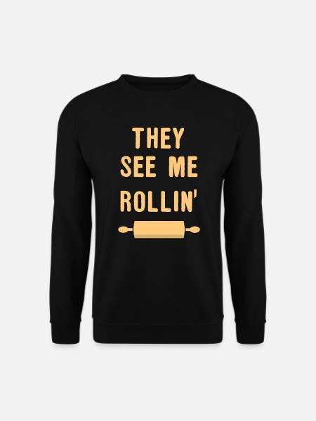 Bäcker Bäckerei Backen Backwaren lustige Sprüche - Unisex Pullover - Schwarz