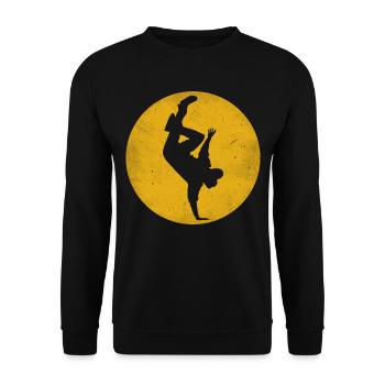 Breakdance Breaker Dancing Dancing Dancers Handstand - Unisex Sweatshirt - black - Front - Alina (178cm) & Michal (187cm)